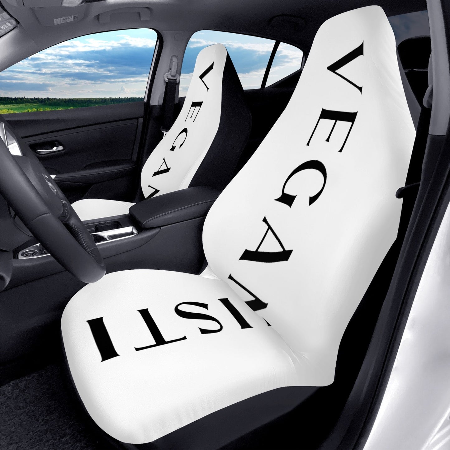 351. Microfiber Car Seats Cover 2Pcs